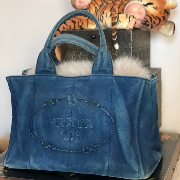 Prada Handbags - 💙Auth. Prada Denim Bag!💙